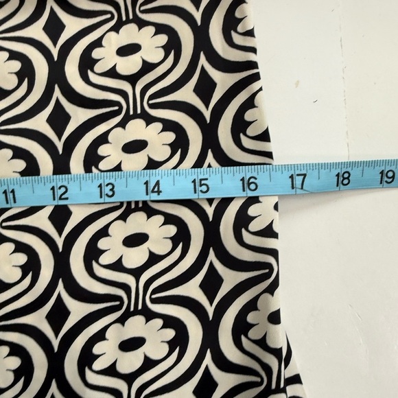 Mango Black Floral Printed Long Sleeve Funky Psychedelic Print Mini Dress Size 4 - Picture 12 of 13